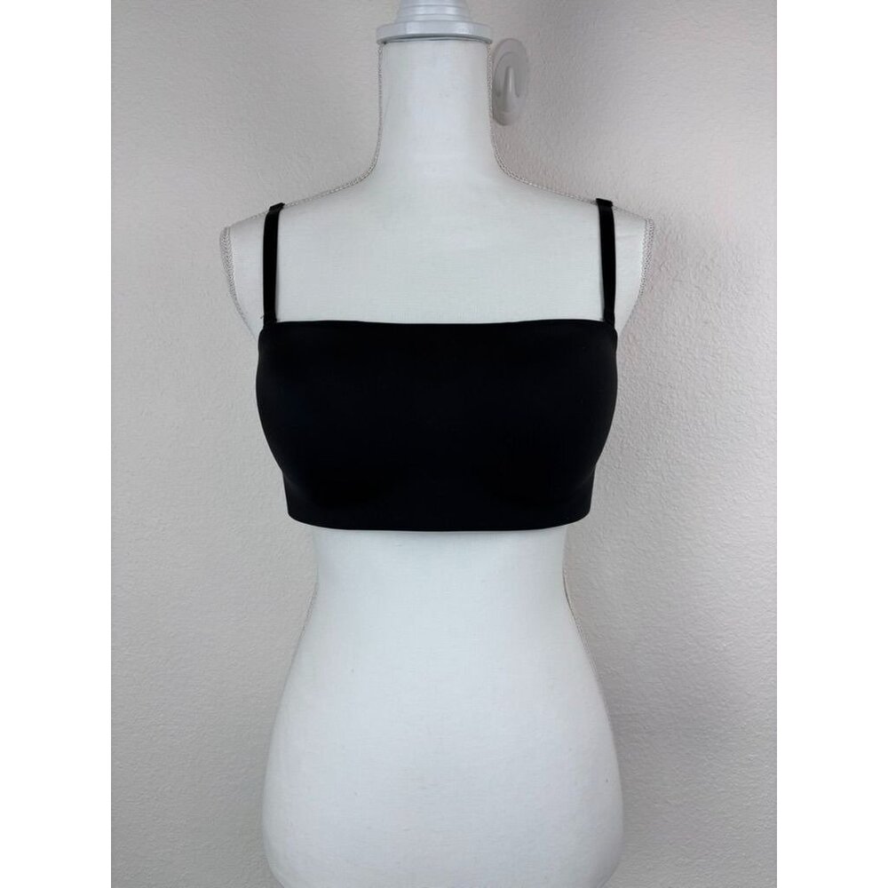 Victoria's Secret 36C black padded strapless wireless bra multiway straps